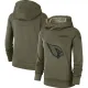 Women's Nike Olive Salute to Service Team Logo Performance Pullover Hoodie