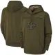 Men's Nike New Orleans Saints Olive Salute to Service Sideline Therma Performance Pullover Hoodie