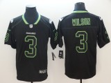 NFL 2018 Seattle Seahawks #3 Wilson Lights Out Black Color Rush Limited Jersey