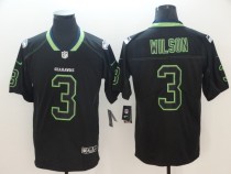 NFL 2018 Seattle Seahawks #3 Wilson Lights Out Black Color Rush Limited Jersey
