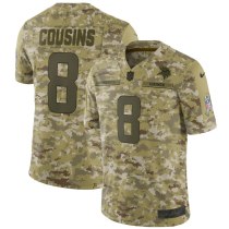 2018 NFL Men's Nike Minnesota Vikings #8 Cousins Salute To Service Jersey