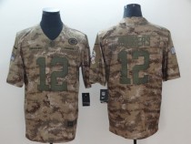 2018 NFL Men's Nike Green Bay Packers 12 Rodgers Salute To Service Jersey