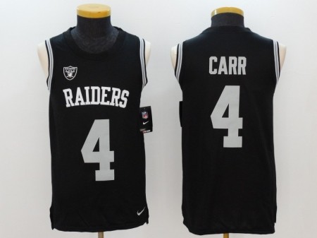 NFL Oakland Raiders #4 Carr Black Limited Tank Top Jersey