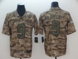 2018 NFL Men's Nike Orleans Saints #9 Brees Salute To Service Jersey