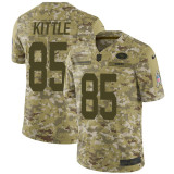 Nike San Francisco 49ers #85 George Kittle Men's Camo Limited 2018 Salute to Service NFL Jersey