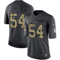 Nike Men's Dallas Cowboys #54 Smith Salute to Service Black Limited Jersey