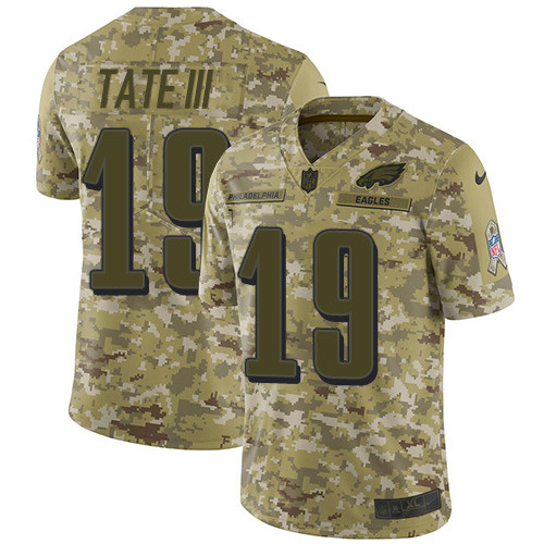 2018 NFL Men's Nike Philadelphia Eagles# Tate III Salute To Service Jersey