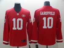 Men's San Francisco 49ers 10 Jimmy Garoppolo Teams Nike Therma Long Sleeve Jersey