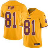 Men's Washington Redskins #81 Monk Yellow Color Rush Limited Jersey