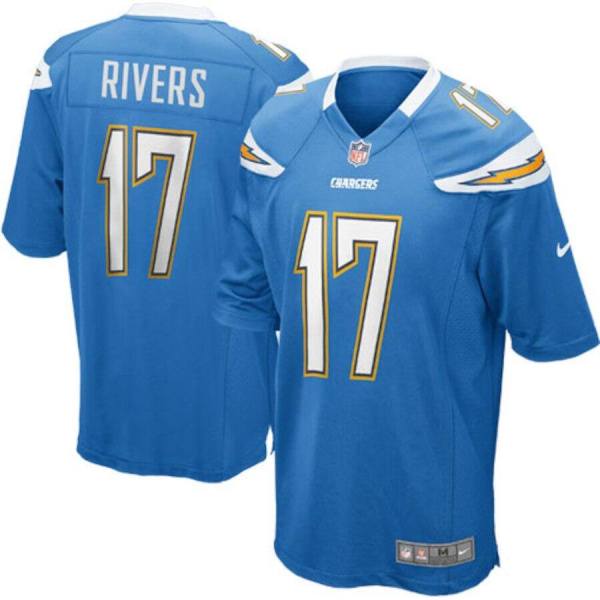 Youth San Diego Chargers #17 Rivers Nike Light Blue Game Jersey