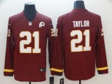 Men's Washington Redskins #21 Taylor Teams Nike Therma Long Sleeve Jersey