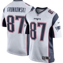 Nike NFL New England Patriots #87 Gronkowsi White Elite Jersey