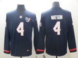Men's Huston Texans #4 Deshaun Watson Teams Nike Therma Long Sleeve Jersey