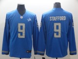 Men's Detriot Lions #9 Stafford Teams Nike Therma Long Sleeve Jersey