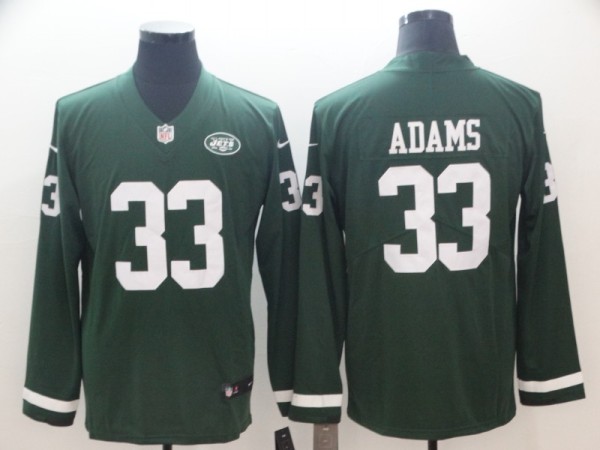 Men's New York Jets #33 Adams Teams Nike Therma Long Sleeve Jersey