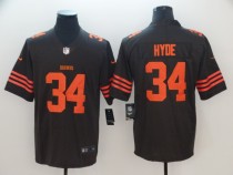 NFL Cleveland Browns #34 Hyde Brown Color Rush Limited Jersey