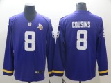 Men's Minnesota Vikings #8 Cousins Teams Nike Therma Long Sleeve Jersey