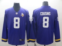 Men's Minnesota Vikings #8 Cousins Teams Nike Therma Long Sleeve Jersey