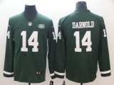 Men's New York Jets #14 Darnold Teams Nike Therma Long Sleeve Jersey