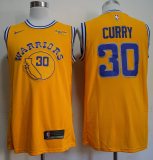 Nike Golden State Warriors City Edition Swingman #30 Curry Yellow Jersey