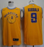 Nike Golden State Warriors City Edition Swingman #9 Iguodala Yellow Jersey