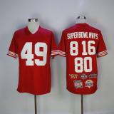 NFL San Francisco 49ers 8 16 80 49 Super Bowl MVPS Football Red Men Jersey