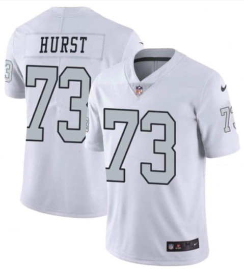 New Nike Oakland Raiders #73 Hurst White Color Rush Limited Jersey