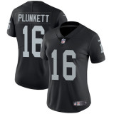 Women's NFL Oakland Raiders #16 Plunkett Black Vapor Untouchable Limited Jeresey