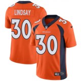 Youth Denver Broncos #30 Phillip Lindsay Orange Vapor Untouchable Limited Jersey