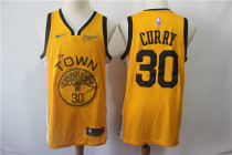 Golden State Warriors #30 Stephen Curry Yellow 2018-19 Earned Edition Swingman Jersey