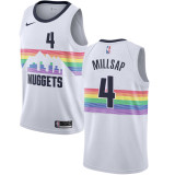 NBA Denver Nuggets #4 Paul Millsap New 2018/19 City Edition Swingman White Jersey