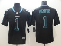 NFL 2018 Carolina Panthers #1 Newton Lights Out Black Color Rush Limited Jersey