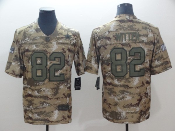 Nike Dallas cowboys #82 Witten Camo Salute to Service Retired Player Limited Jersey