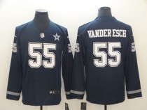 Men's Dallas cowboys 55 Vander Esch Teams Nike Therma Long Sleeve Jersey