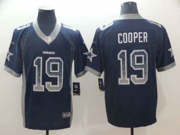 Nike 2018 Dallas Cowboys #19 Amari Cooper Blue Drift Fashion Color Rush Limited Jersey