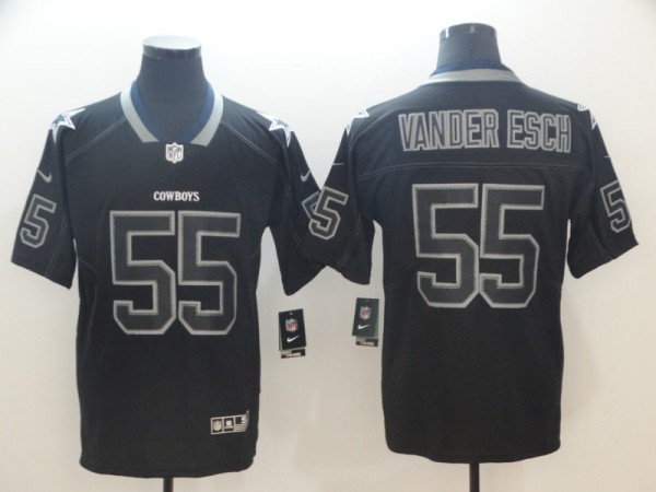 Nike 2018 Dallas cowboys 55 Vander Esch  Lights Out Black Color Rush Limited Jersey