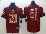 Men's  Washington Redskins #21 Taylor Red Drift Fashion Color Rush Limited Jersey