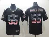 Nike 2018 Dallas cowboys 55 Vander Esch USA Flag Fashion Black Color Rush Limited Jersey
