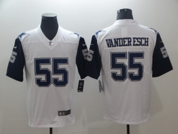 NFL Dallas Cowboys #55 Vander Esch White Thanksgiving Color Rush Limited Jersey