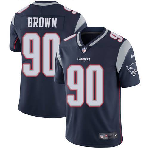 Nike New England Patriots Men's #90 Malcom Brown Navy Blue Vapor Untouchable Limited Jersey