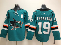 Adidas Sharks #19 Joe Thornton Teal Alternate Stitched NHL Jersey