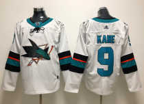 Adidas Sharks #9 Evander Kane White Alternate Stitched NHL Jersey