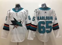 Adidas Sharks #65 Erik Karlsson White Alternate Stitched NHL Jersey