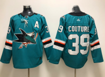 Adidas Sharks #39 Logan Couture Teal Alternate Stitched NHL Jersey