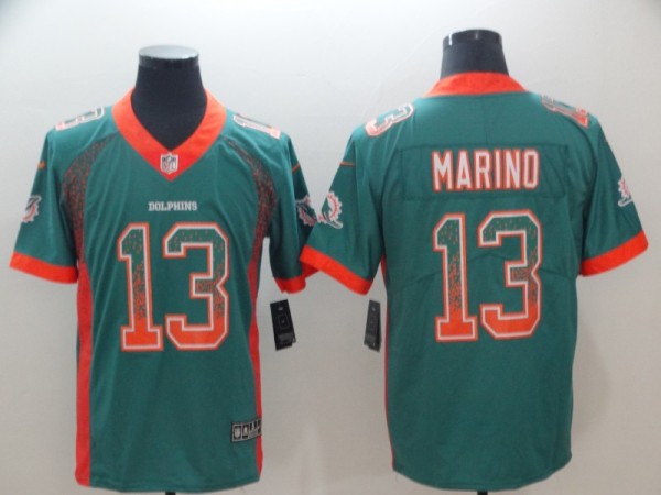 Nike 2018 Miami Dolphins #13 Marino Drift Fashion Color Rush Limited Jersey