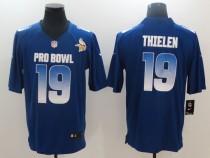 Men's NFC Minnesota Vikings #19 Adam Thielen Royal 2019 Pro Bowl NFL Game Jersey