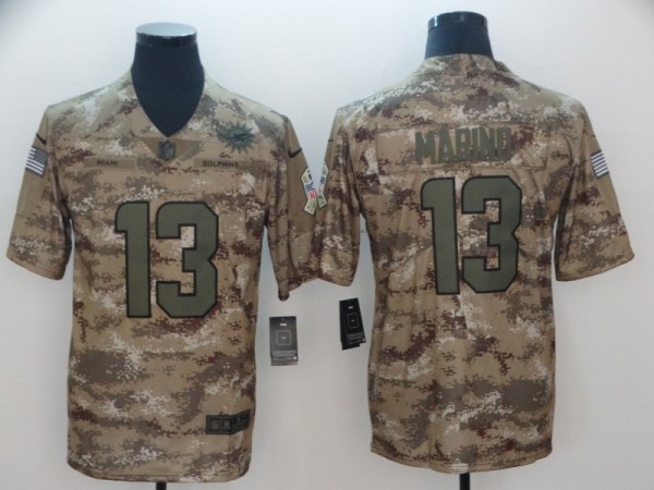 Nike Miami Dolphins #13 Marino Camo Salute to Service Retired Player Limited Jersey