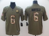 Nike 2018 Cleveland Browns #6 Mayfield Salute to Service Vapor Limited Jersey