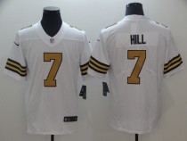 NFL New Orleans Saints #7 Hill White Color Rush Limited Jersey