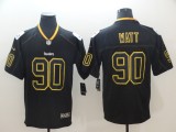 Nike 2018 Pittsburgh Steelers # 90 Watt Lights Out Black Color Rush Limited Jersey